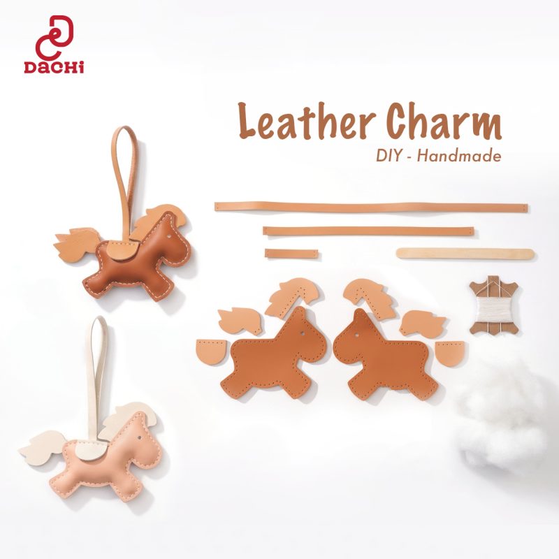 Bộ Kit Charm Da DIY – Ngựa Hí 01 Handmade