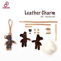 Bộ Kit Charm Da DIY – Gấu Nghẹo Handmade